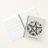 Aangepaste Rustieke Houten Twig Star Pentacle Wicc Notitieboek (Binnen)
