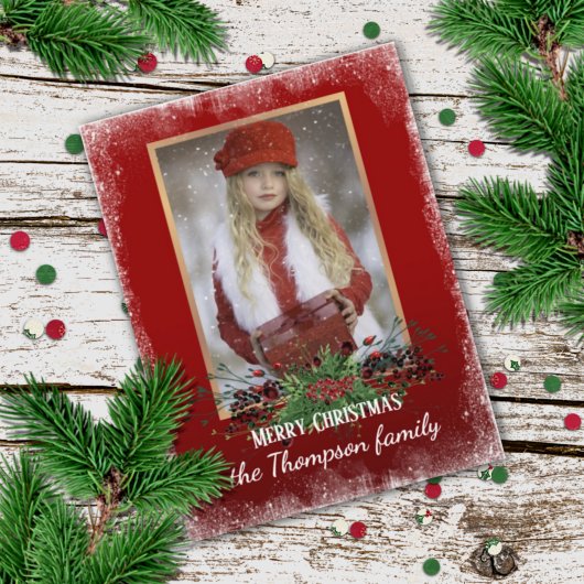 Aangepaste Rustieke Kerstgroet Briefkaart