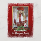 Aangepaste Rustieke Kerstgroet Briefkaart (Voorkant)