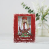 Aangepaste Rustieke Kerstgroet Briefkaart (Staand voorkant)