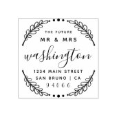 Aangepaste rustieke krans | Toekomstige toespraak  Rubberstempel (Afrduk)