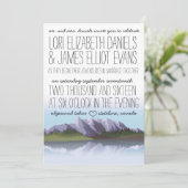 Aangepaste rustieke Lake & Mountain bruiloft uitno Kaart (Staand voorkant)