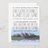Aangepaste rustieke Lake & Mountain bruiloft uitno Kaart (Voorkant / Achterkant)