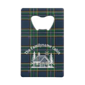Aangepaste Rustieke Log Cabin Credit Kaart Bottle  Creditkaart Flessenopener (Achterkant)