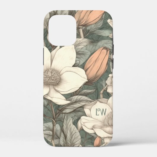 Aangepaste Rustieke Magnolia's Geschilderde Bloemi Case-Mate iPhone Case (Achterkant)