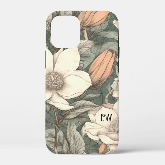 Aangepaste Rustieke Magnolia's Geschilderde Bloemi Case-Mate iPhone Case (Achterkant)