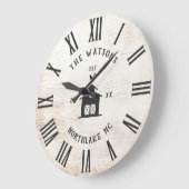 Aangepaste Rustieke Moderne Boerderij Familie Naam Grote Klok (Hoek)