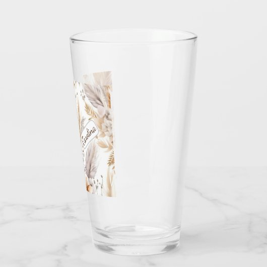 Aangepaste rustieke moderne Boheemse Wildbloemen N Glas (Links)