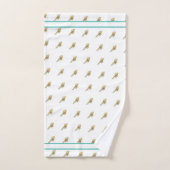 Aangepaste Rustieke Nautische Haai Blauw Grijs Hou Bad Handdoek (Handdoek)