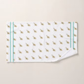 Aangepaste Rustieke Nautische Haai Blauw Grijs Hou Bad Handdoek (Handdoek)