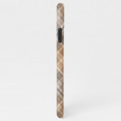 Aangepaste Rustieke Neutrale Beige Plaid Gingham P iPhone Hoesje (Rechterkant)