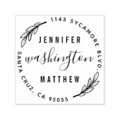 Aangepaste rustieke nieuw wo circulaire retour adr  zelfinktende stempel (Design)