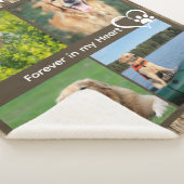 Aangepaste rustieke Pet Memorial Fotocollage Sherpa Deken (3/4)