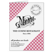 Aangepaste rustieke restaurant menukaart (Voorkant)