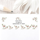 Aangepaste rustieke retour adres label Floral Natu