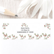 Aangepaste rustieke retour adres label Floral Natu