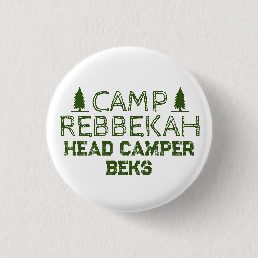 Aangepaste Rustieke Retro Camp Bachelorette Groen Ronde Button 3,2 Cm (Voorkant)