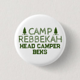 Aangepaste Rustieke Retro Camp Bachelorette Groen Ronde Button 3,2 Cm