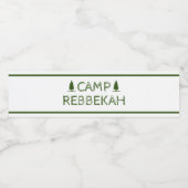 Aangepaste Rustieke Retro Camp Bachelorette Groen Waterfles Etiket (Enkel label)