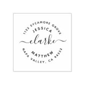 Aangepaste rustieke Script bruiloft retour adres Rubberstempel (Afrduk)