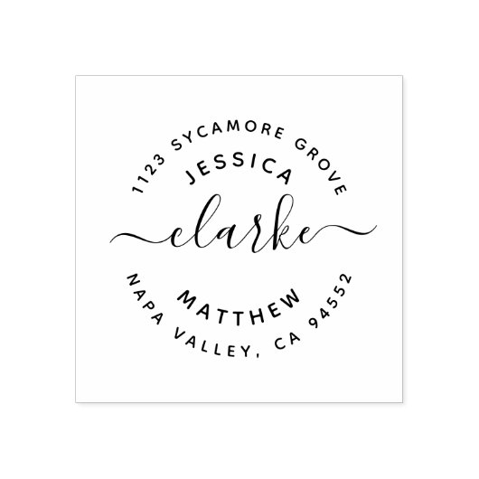 Aangepaste rustieke Script bruiloft retour adres Rubberstempel (Afrduk)