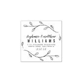 Aangepaste rustieke Script bruiloft retour adres Rubberstempel (Afrduk)