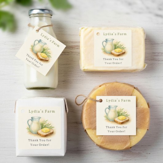 Aangepaste Rustieke Thuisgemaakte Boter Bedankt Ta Bedankjes Labels