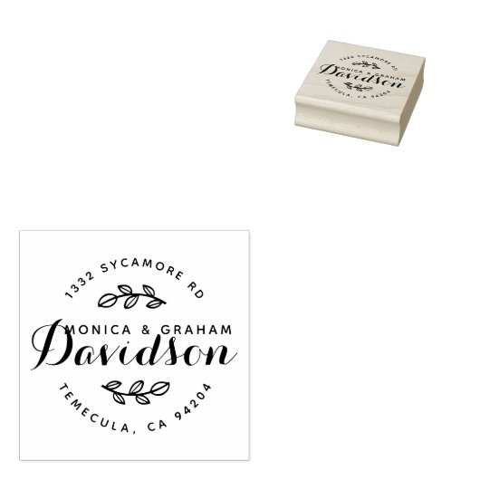 Aangepaste rustieke typografie | Gewoon getrouwd a Rubberstempel (Gestempeld)