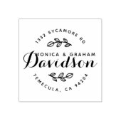 Aangepaste rustieke typografie | Gewoon getrouwd a Rubberstempel (Afrduk)