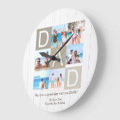 Aangepaste rustieke Vaderdag foto wandklok (Hoek)