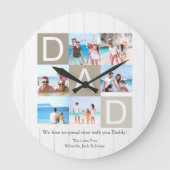 Aangepaste rustieke Vaderdag foto wandklok (Voorkant)