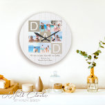 Aangepaste rustieke Vaderdag foto wandklok<br><div class="desc">Geef papa het geschenk van tijdloze herinneringen met onze hartverwarmende Custom Rustic Vaderdag Photo Wall Clock! Deze unieke wandklok combineert charmante rustieke esthetiek met een zeer persoonlijke touch, waardoor het een onvergetelijk Vaderdag-cadeau is dat hij jarenlang zal koesteren. Deze boeiende klok heeft een prachtig gestresste textuur, die doet denken aan...</div>