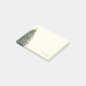 Aangepaste Rustieke Waterverf Kerstboom Vakantieda Post-it® Notes (Schuin)