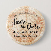 Aangepaste Rustige bruiloft met houtsnippers Bespa Ronde Button 7,6 Cm (Voorkant)