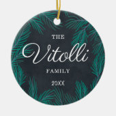 Aangepaste Rustige Farmhouse-naam Keramisch Ornament (Voorkant)