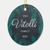 Aangepaste Rustige Farmhouse-naam Keramisch Ornament (Links)