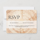 Aangepaste Rustige houten korrel RSVP gereserveerd (Voorkant)