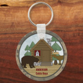 Aangepaste Rustige kabelsleutels met Beer en los Sleutelhanger (Voorkant)