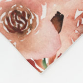 Aangepaste Rustige peach Brown Waterverf grafische Fleece Deken (Hoek)