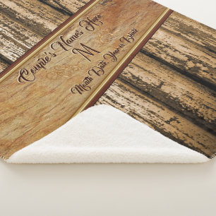 Aangepaste Rustige schroefdop, Huwelijkscadeaus Sherpa Deken