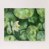 Aangepaste rustige Waterverf vijver | Lotus Art Gi Legpuzzel (Horizontaal)