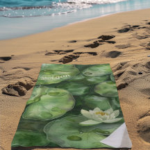 Aangepaste rustige Waterverf vijver | Lotus Art Gi