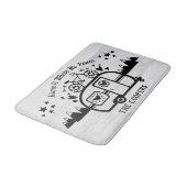 Aangepaste Rustische Camping Trailer Rv Lifestyle Badmat (Gekanteld)