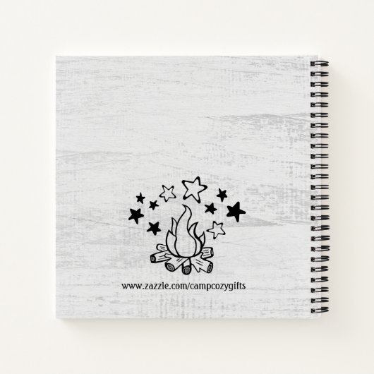 Aangepaste Rustische Camping Trailer Rv Lifestyle Notitieboek (Achterkant)