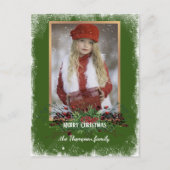 Aangepaste Rustische Seizoensgebonden Groetvakanti Briefkaart (Voorkant)