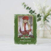 Aangepaste Rustische Seizoensgebonden Groetvakanti Briefkaart (Staand voorkant)