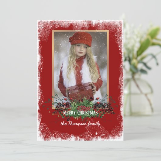 Aangepaste rustzonegroet feestdagenkaart (Staand voorkant)