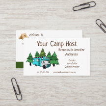 Aangepaste RV Camp Host | Visitekaartje voor kampe