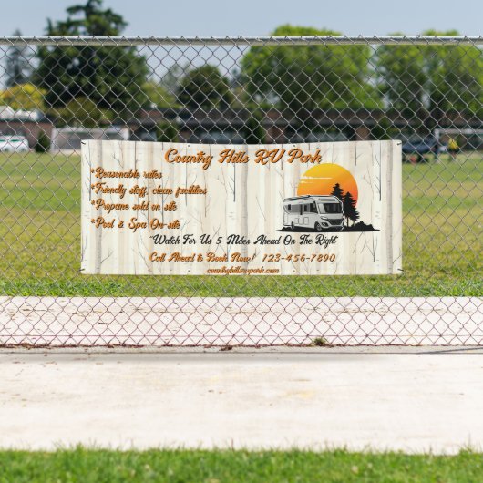 Aangepaste RV Park Campsite Highway Spandoek (Insitu)