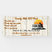 Aangepaste RV Park Campsite Highway Spandoek (Horizontaal)